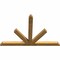 Ekena Millwork Saratoga Rough Sawn Timber Gable Bracket, Western Red Cedar, 96"W x 64"H x 4"D x 6"F, 16/12 Pitch GBW096X64X0406SAR00RWR - alternate 3